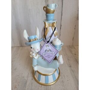 Top hat tail blue tea party Easter Bunny mad hatter egg coffee latter‎ spring